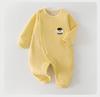 Infant Unisex Long Sleeve Warm Bodysuit - Autumn/Winter Jumpsuit for Newborns