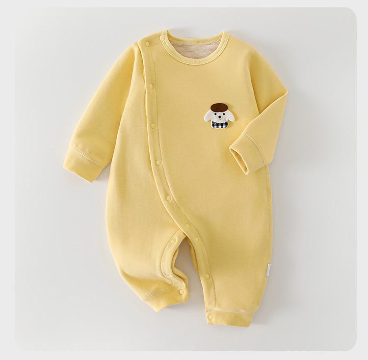 Infant Unisex Long Sleeve Warm Bodysuit - Autumn/Winter Jumpsuit for Newborns