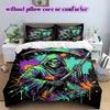 Splashing Ink Death  Pattern Bedding Quilt Set Quilt Cover Pillowcase Home Decoration Birthday Gift (1 * Duvet Cover + 2 * Pillowcase, Without Core)