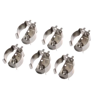 Lot de 10 clips de contact pour batterie 18650 BC-1719, en acier nickelé, pour emboutissage de métal, accessoires pour support de batterie 18650