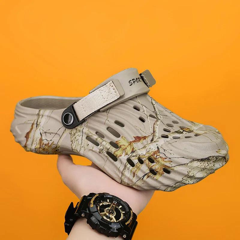 Mode Neue Herren Clogs Hausschuhe Sandale Herren Gartenschuhe Flache Camouflage Sandalen Herren Sneaker Outdoor Flip Flops Haus Clogs
