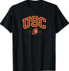 USC Curved Block Logo mit Cardinal Gold Trojan 1880 T-Shirt