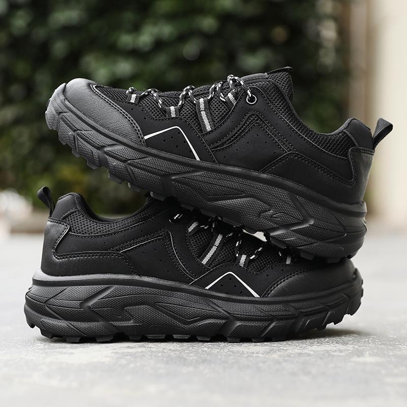 

Men s shoes new outdoor casual wear-resistant tooling shoes men s breathable mesh work hiking shoes 37 чёрный
