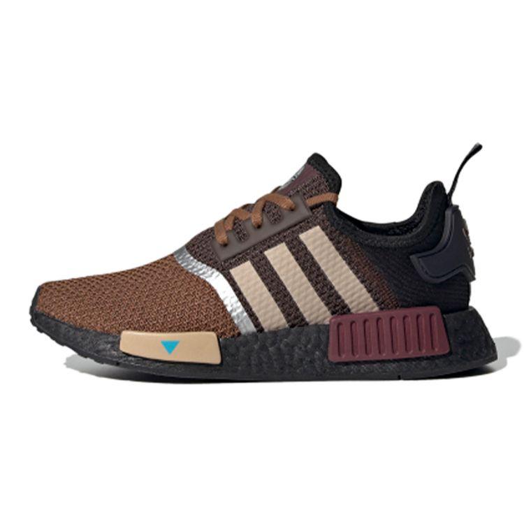 

Adidas Star Wars x NMD_R1 Kids Mandalorian Kids Кроссовки Коричневые бледно-телесные бордовые GZ2745