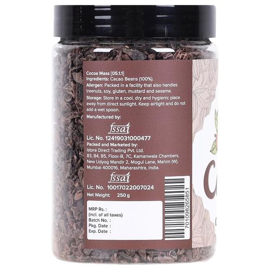 Urban Platter Cacoa Nibs, 250g (Roasted & Cracked | Unsweetened | Pure Cacao Bean Bits | Aromatic)