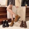 Thick-soled heightening women's Martin boots new autumn and winter velvet warm snow boots short boots two cotton shoes