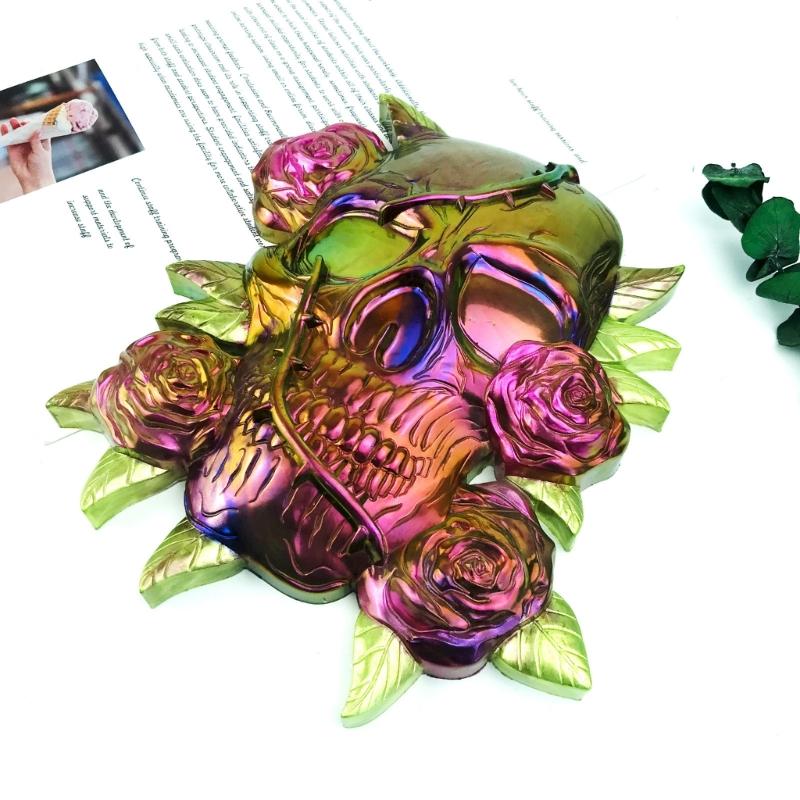 Skull Shape Ornament Crafts Silicone Mold Epoxy Jewelry Mold Resin Casting Pendant Mold Suitable for Diy Crafts