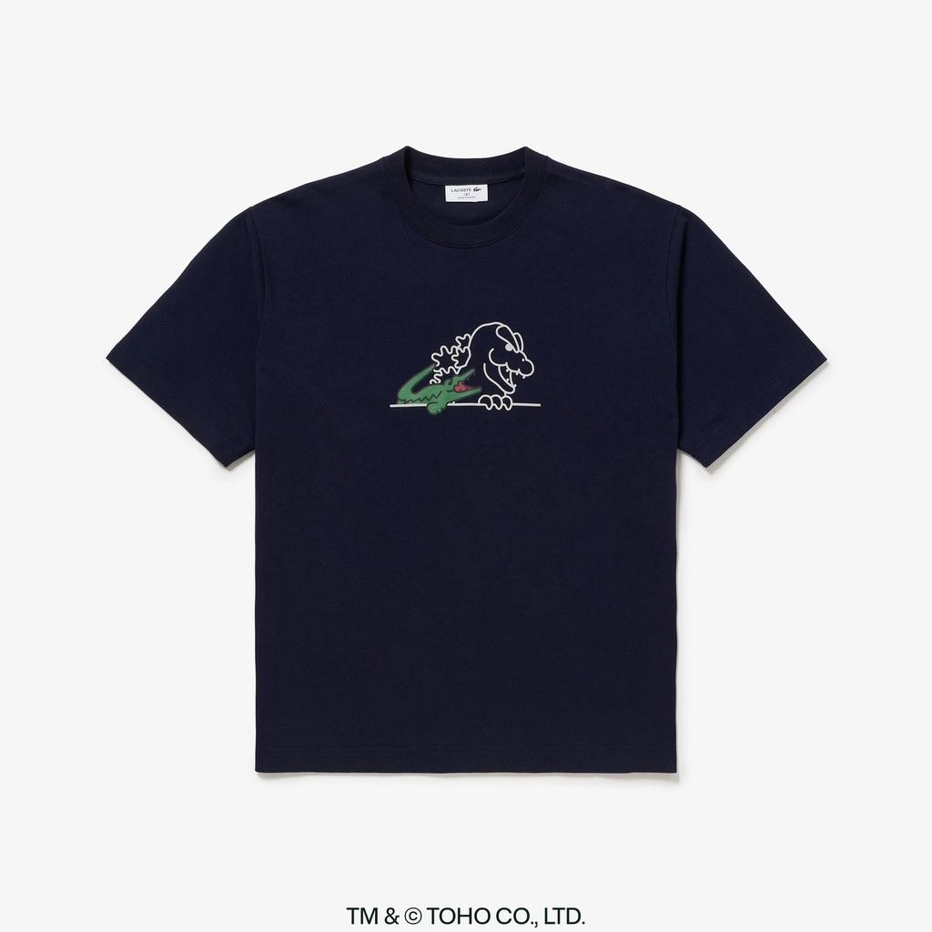 LACOSTE x GODZILLA 2.0 T-Shirt Size 6 XL Navy Japan Limited Head