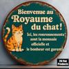 Vintage Cat Metal Wall Art Sign Decor for Cafe Shop