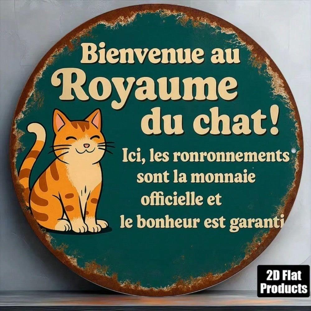 Vintage Cat Metal Wall Art Sign Decor for Cafe Shop