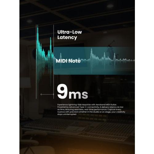 AeroBand Guitar, a Guitar-Shaped MIDI Controller for Music Production (Includes Bag)