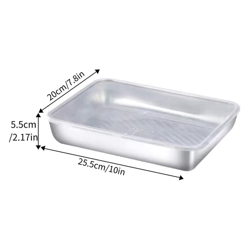 Leakproof Stainless Steel Food Containers Stackable Reusable Metal Lunch Box Lockable Clips Square Dish Preservation Box