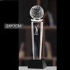 Customized High-End Golf Crystal Trophy, Souvenir, Home Decoration, Creative Metal Commemorative Rod, One Hole Award, 1Pc