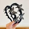 Butterfly High Crown Headband for Women - 2025 Light Luxury Summer Hair Accessory