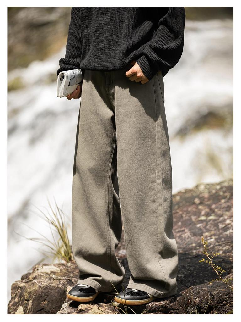 Men's Autumn Casual Retro Wide-Leg Cotton Pants