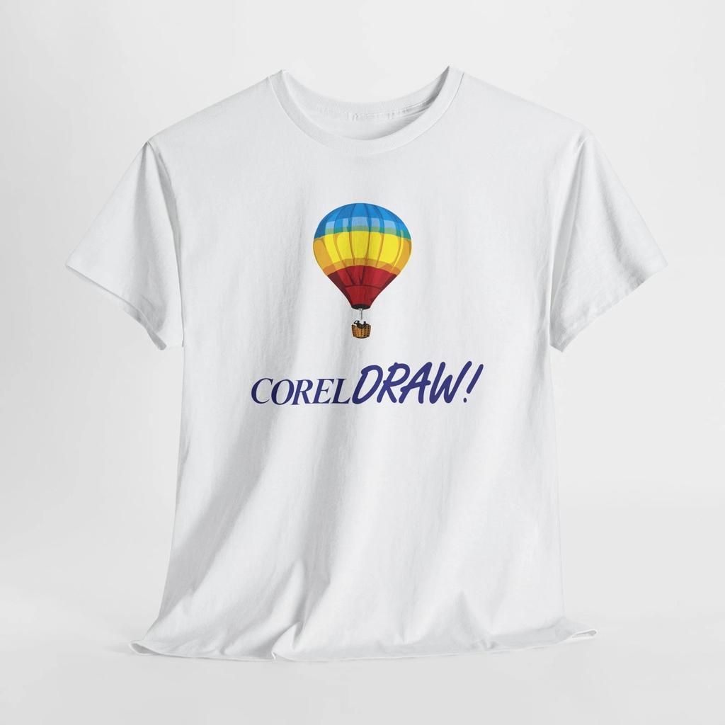 Computer Geek, Graphic Designer Coreldraw Graphic Tee, Air Balloon Shirt