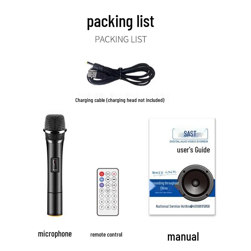 SAST A57 8-inch Portable Bluetooth Karaoke Speaker