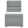 Vidaxl Letto Continentale Con Materasso, Grigio Chiaro, Tessuto, 90X200 Cm