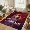 Personalized Crystal Velvet Carpet,Olivia Rodrigo Custom Printed Name, Plush Area Rug For Home Indoor Decor