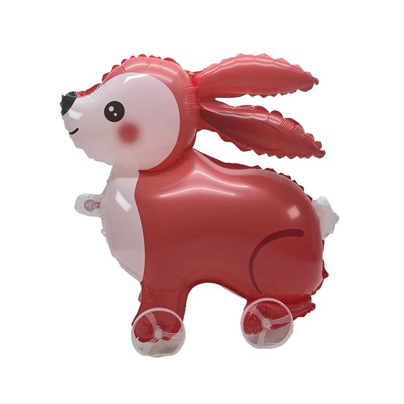 4D Cartoon Foil Balloons Elephant Stand Walking Balloon With Wheel For Kids Birthday Party Decoration Baby Shower