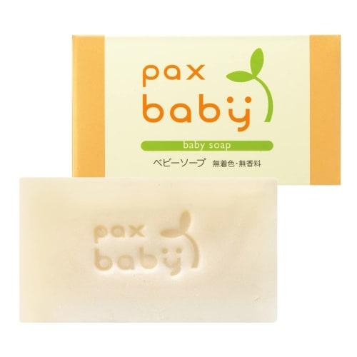 Pax Baby Soap, 100g, Solid Soap, Additive-Free, Fragrance-Free, For Newborns, 100% Natural and Organic, Taiyo Yushi