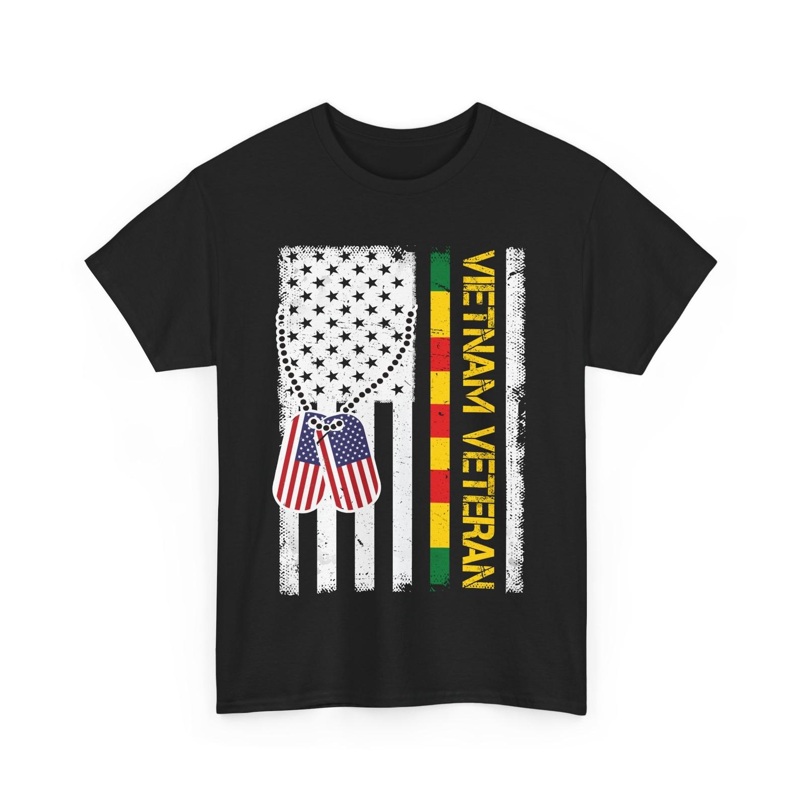 

Vietnam Veteran Shirt, Veterans Day American Flag Dad Grandpa Men Shirt M