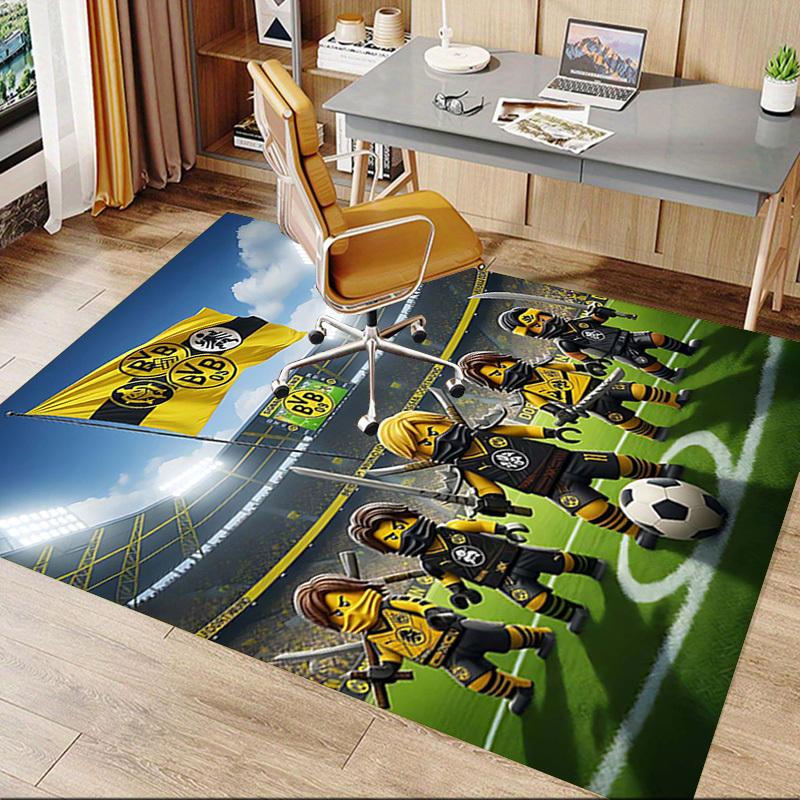 1PC BVB Non-Slip Floor Carpet Compatible for Office&Living Room&Bedroom&Dining Room - Flat- Soft & Pattern, Vibrant Colors-W289
