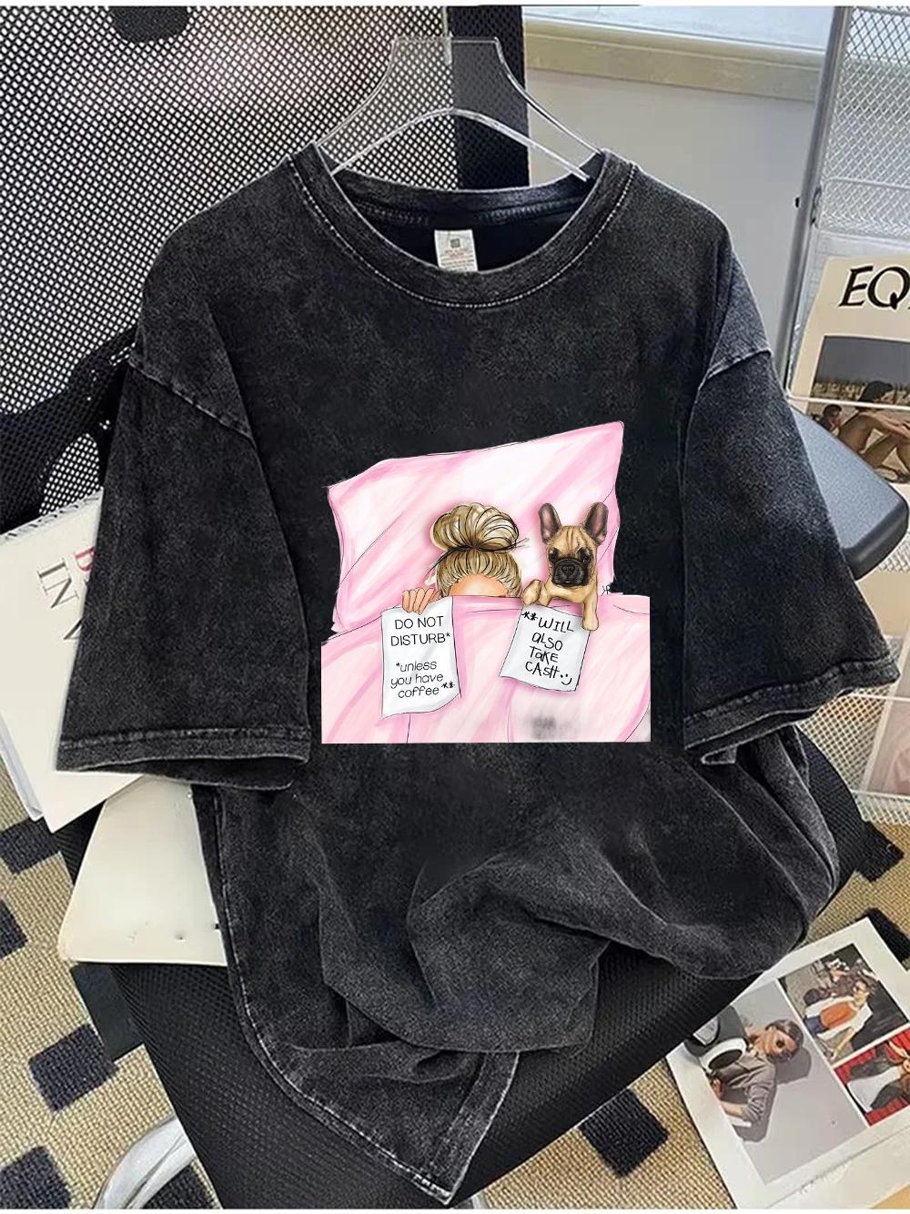 

Korean Style Lazy Girl Graphic Shortsleeved TShirt Oversized Cotton Tee Trendy Ins Aesthetic Streetwear for Men Women S