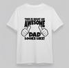 Men's T-shirt With Double Thumbs Up Design Graphic White 100%Cotton Oversize Top