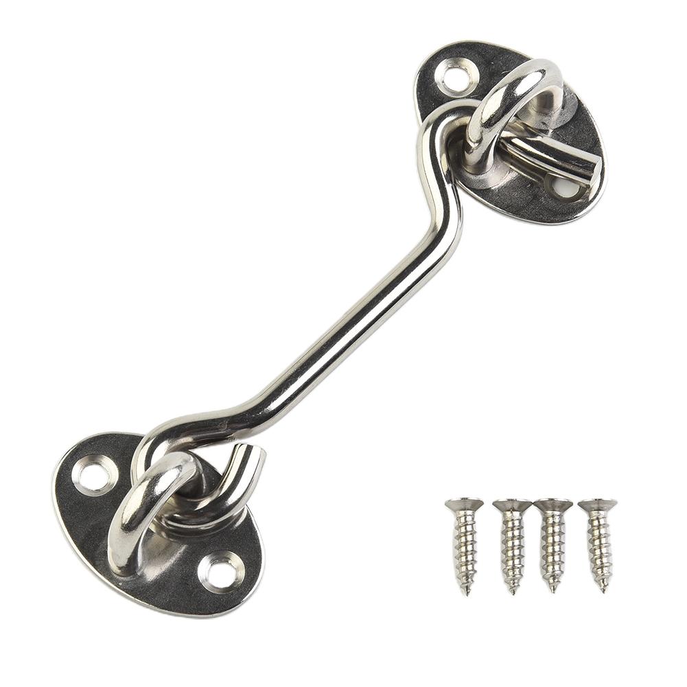 Stainless Steel Catch for Doors and Gates Cabin Hook and Eye Latch Lock for Agricultural and Home Applications