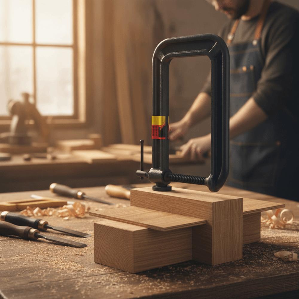 Steel Construction Heavy Duty C Clamp Gray G Type Clamping Device Deep Throat C Clamp Woodworking