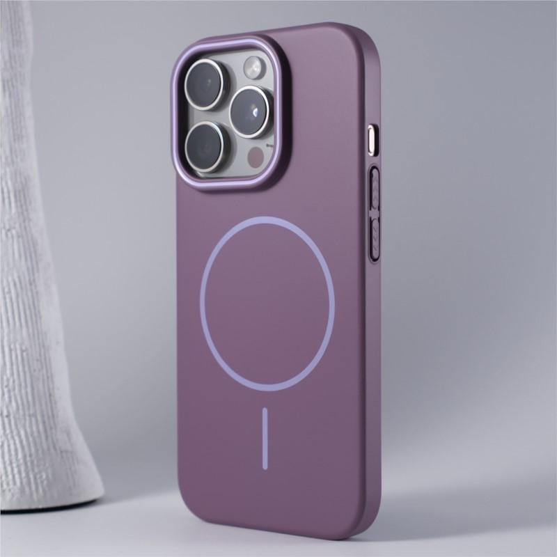 Ultrathin Simple Magsafe Case for iPhone 16 15 Pro 14 Plus 13 12 Mini 11 Pro X XR XS Max Matte Wireless Charging Hard PC Cover