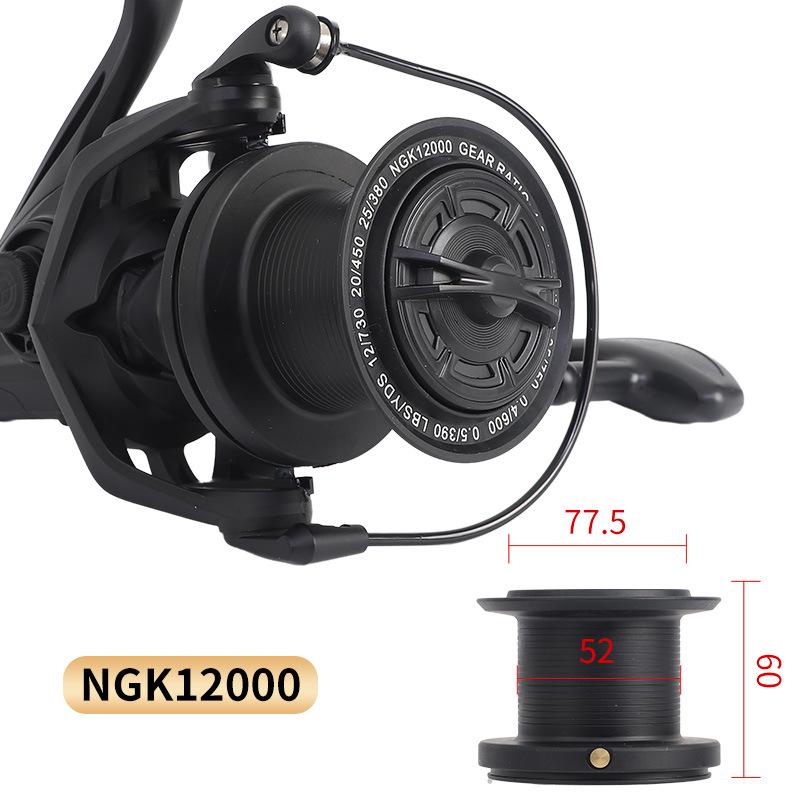 Mulineta spinning NGK 10000 complet metalică pentru lansare lungă, pentru pescuit lin la mare și cu ancoră