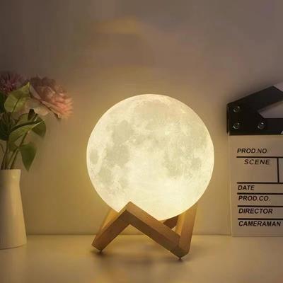 8 Cm DIY Planet Lamp Moon Galaxy Night Light Art Painting Graffiti Birthday Gift Bedroom Living Room Decoration (With Stand)