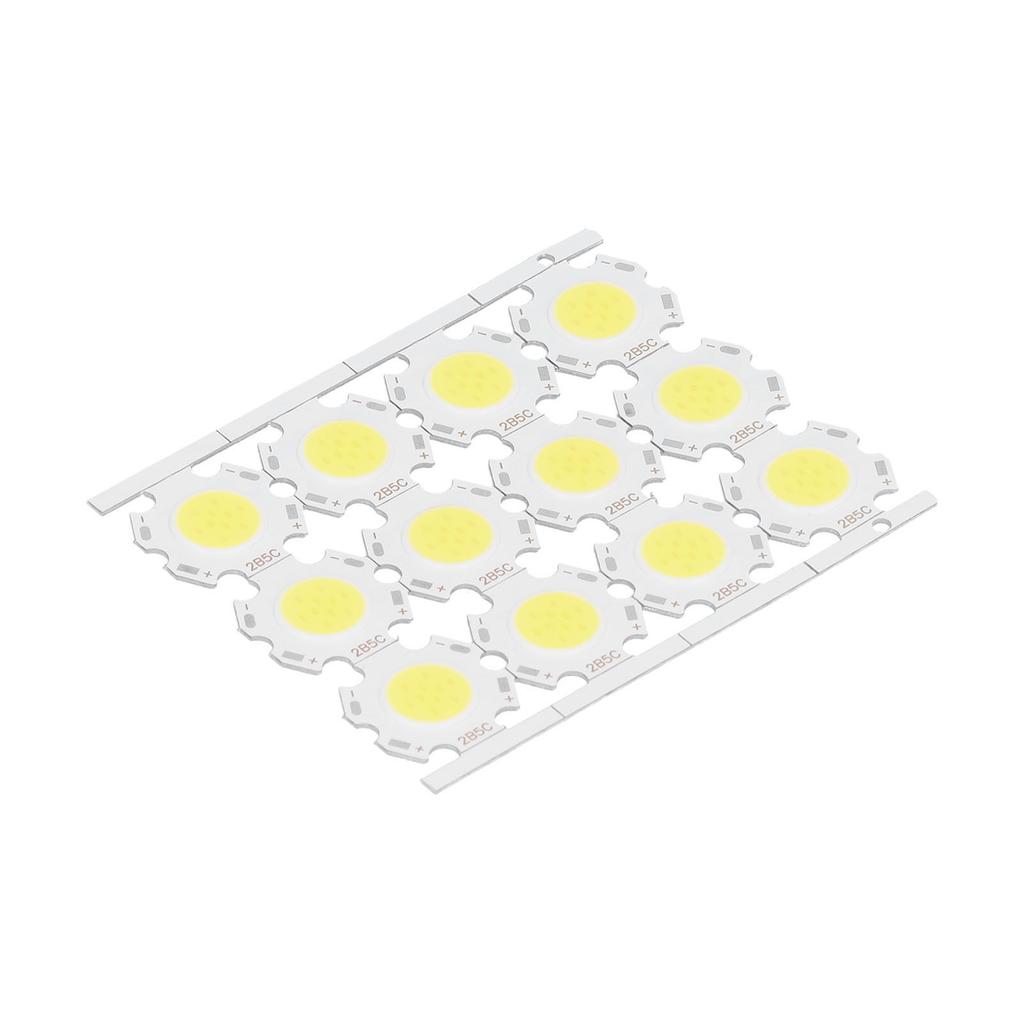 12Pcs LED Chips COB Light Emitter Component 5W 15‑17V for DIY Spotlights Downlight Ceiling Lamp