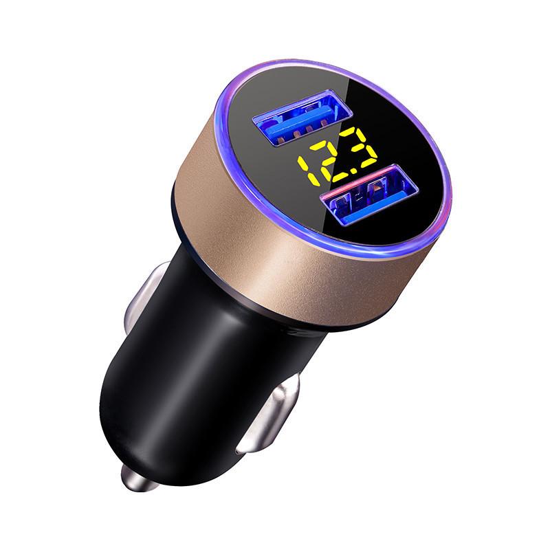 Dual USB Car Charger Cigarette Lighter Adapter for Fast Mobile Phone Charging