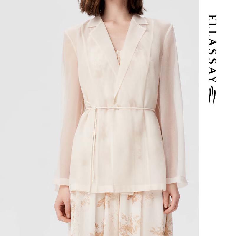 ELLASSAY Women's Classic Loose Tie-Waist Short Jacket