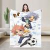 Inazuma Eleven Anime Blanket Flannel All Season Multi-function Lightweight Thin Throw Blankets for Home Bedroom Bedspreads