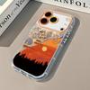 Apple iPhone 17 Promax Case with Scenery Graffiti for 14 Plus, 15 Gauze, and 16 Pro
