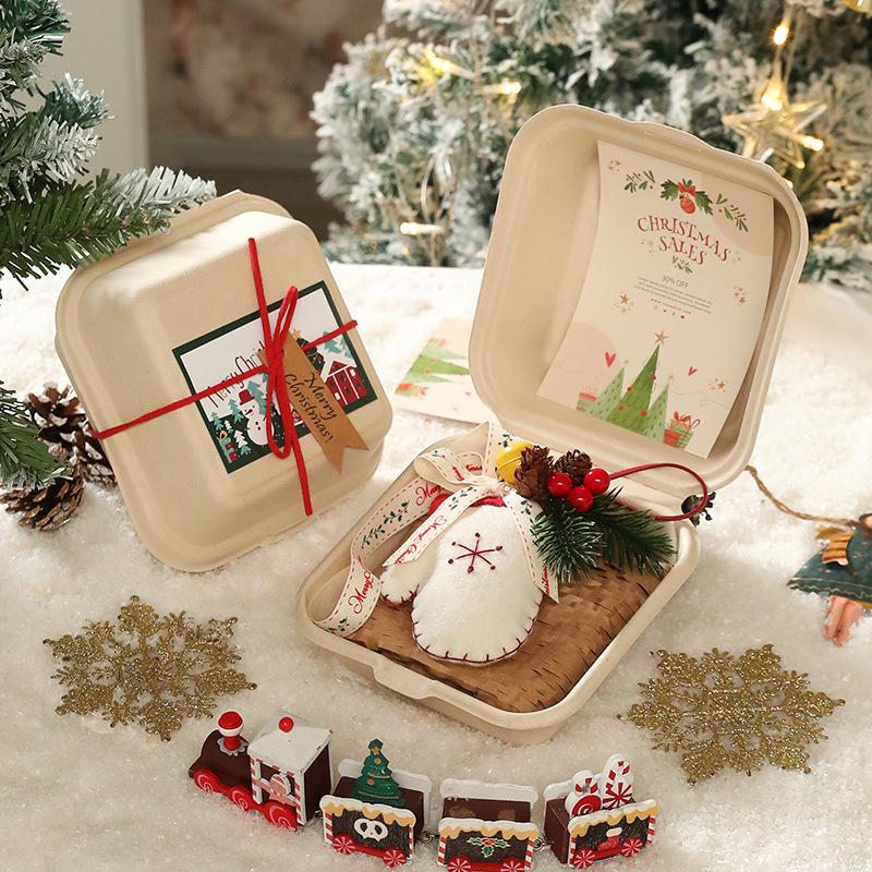 Ornements Peluches Arbre de Noël faits à la main et Décorations Clochettes Nouvel An pour Suspendre dans la Voiture