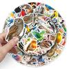 50 Cartoon Animal Bird Stickers: Waterproof, Decorative, and Cute Graffiti Decals for Phone Cases, Planners, and Resin Projects.