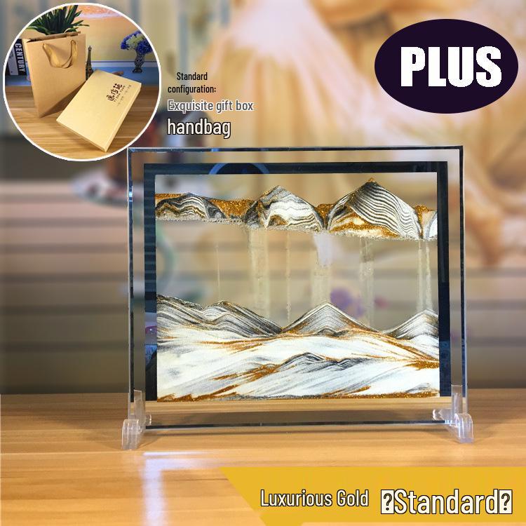 3D Flowing Sand Hourglass: Creative Glass Ornament & Birthday Gift