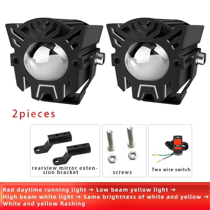 Motocykly LED reflektor Pomocný projektorový objektiv Přední světlomet Mlhová světla pro ATV SUV Offroad Traktor Truck 4x4 Universal