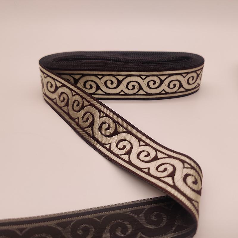 Ethnic Jacquard Lace Trims for Neckline, Cuffs, and Skirt Edging.