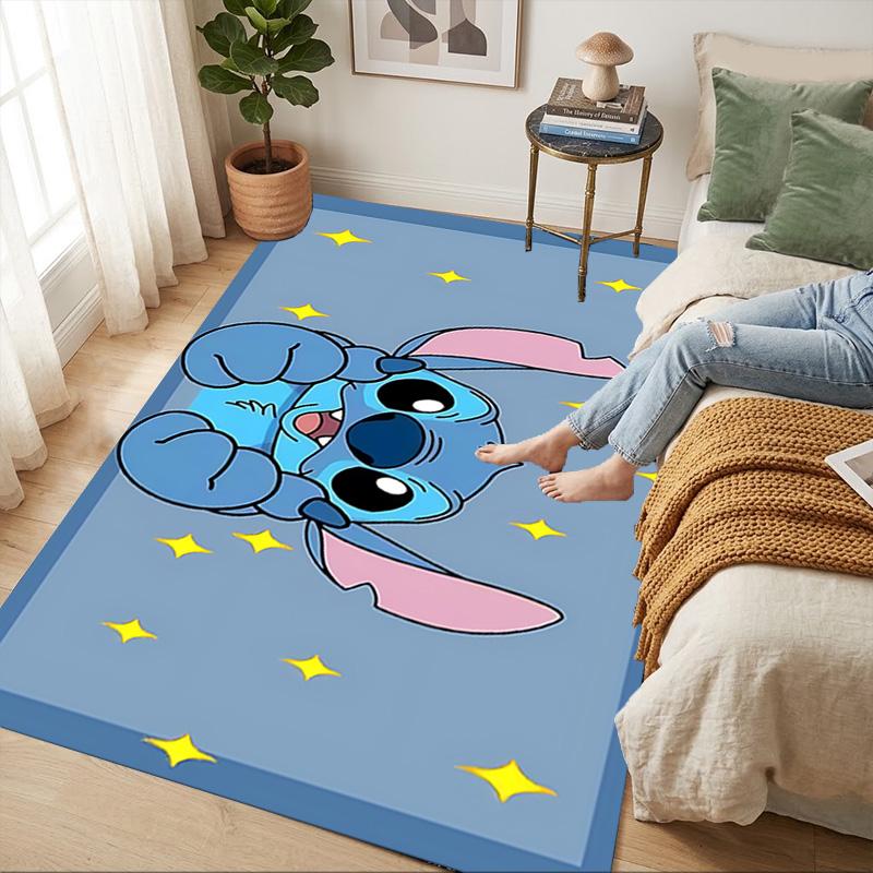 Stitch Night Living Room Nonslip Area Rug Soft Carpet For Bedroom Game Playroom Sofa Office Home Decor Doormat Christmas Gift C929608