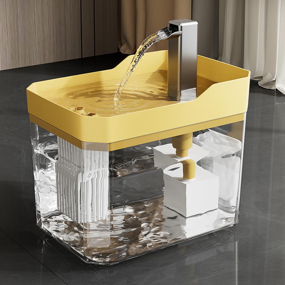 Katzentrinkbrunnen, automatischer Filter, transparenter Katzentrinker, elektrischer USB-Stummschaltungs-Umwälzfiltertrinker für Katzen, Wasserspender