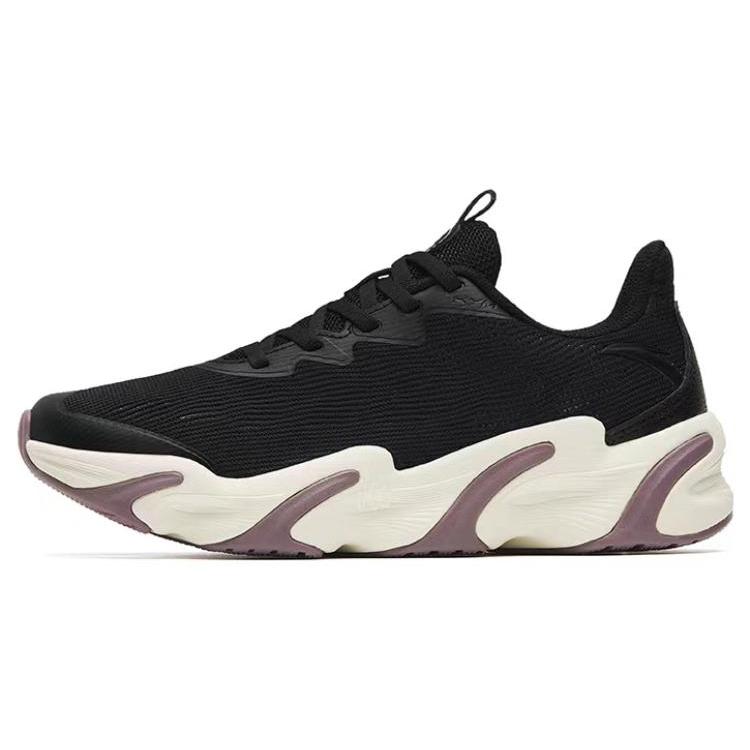 New Anta Keep Moving Breathable And Wear Resistant Low Top Running Shoes Women's Black Purple 122245523-4