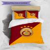 Set Lenzuola 3 Pezzi Stampato Galatasaray FC Traspirante Copripiumino con Federe Biancheria da Letto Decorativa per Camera da Letto Casa
