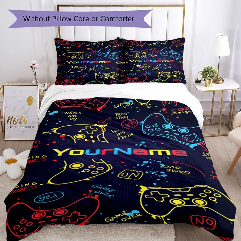 Roblox 491 Customize Your Name Bedding Set Breathable Duvet Cover with Pillowcases Home Decoration Birthday Gift