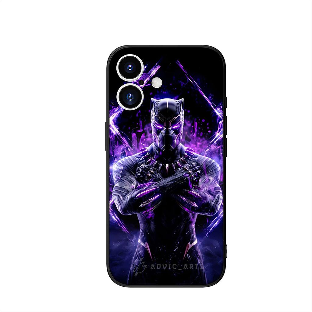 Black Marvel Panther Cover Phone Case for OPPO A18 A16 A17 A38 A54 A40 A60 A80 A78 A79 A57 A55 A96 A15 A53